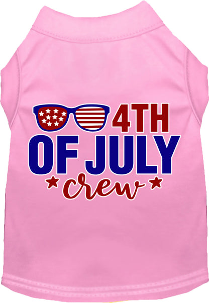 Patriotic Cat or Dog Shirt for Pets "Chill 4th of July Crew"