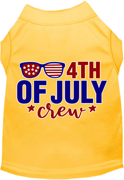 Patriotic Cat or Dog Shirt for Pets "Chill 4th of July Crew"