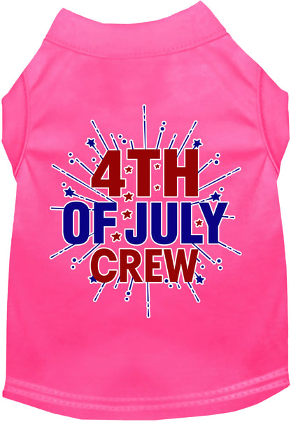 Patriotic Cat or Dog Shirt for Pets "Fireworks and 4th of July Crew"