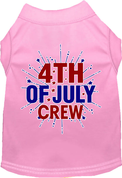 Patriotic Cat or Dog Shirt for Pets "Fireworks and 4th of July Crew"