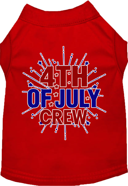 Patriotic Cat or Dog Shirt for Pets "Fireworks and 4th of July Crew"