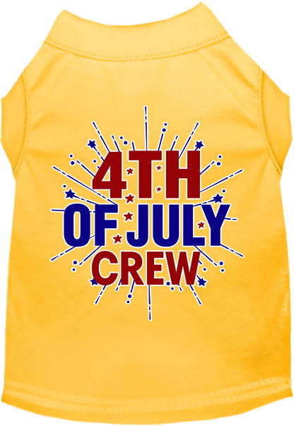 Patriotic Cat or Dog Shirt for Pets "Fireworks and 4th of July Crew"