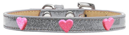 Dog, Puppy & Pet Widget Ice Cream Collar, "Pink Glitter Heart"