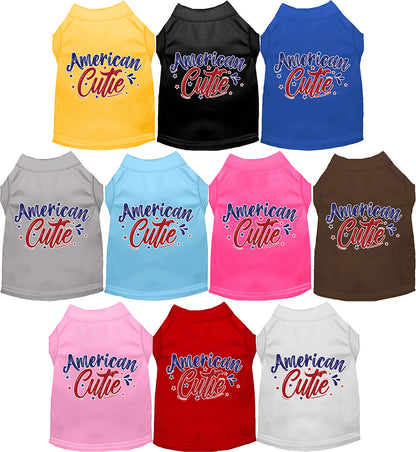 Colorful 'American Cutie' pet shirts for cats and dogs