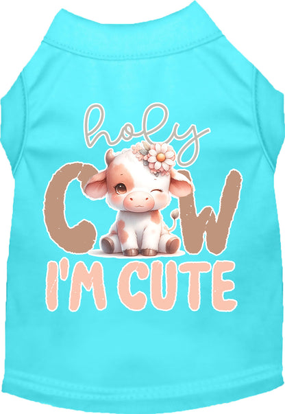 Adorable Cat or Dog Shirt for Pets "Holy Cow, I'm Cute"