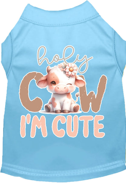 Adorable Cat or Dog Shirt for Pets "Holy Cow, I'm Cute"