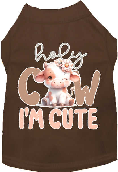 Adorable Cat or Dog Shirt for Pets "Holy Cow, I'm Cute"