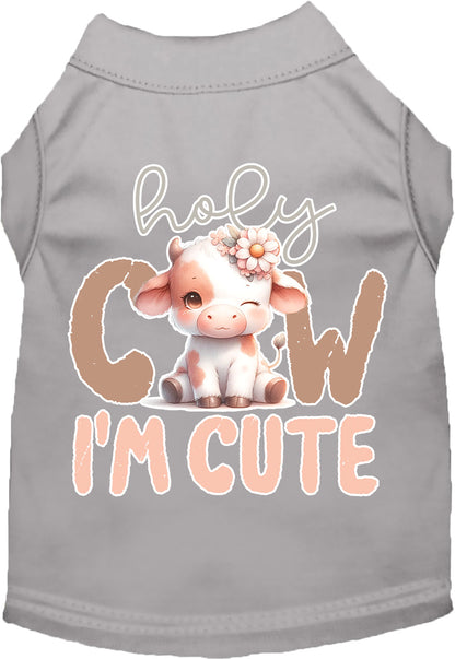 Adorable Cat or Dog Shirt for Pets "Holy Cow, I'm Cute"