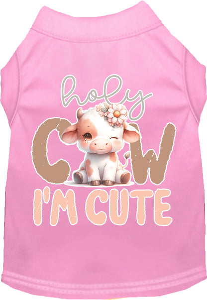 Adorable Cat or Dog Shirt for Pets "Holy Cow, I'm Cute"