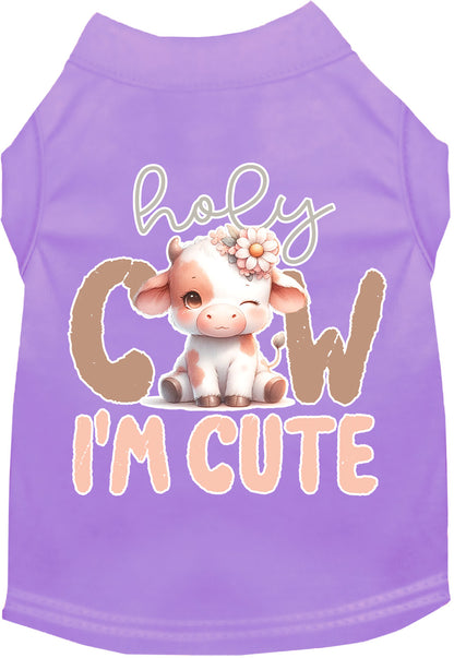 Adorable Cat or Dog Shirt for Pets "Holy Cow, I'm Cute"