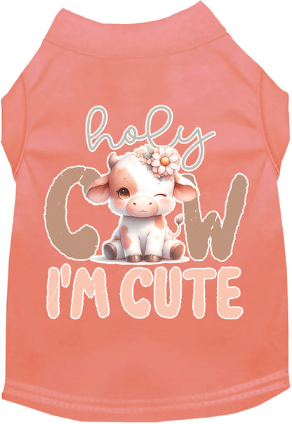 Adorable Cat or Dog Shirt for Pets "Holy Cow, I'm Cute"