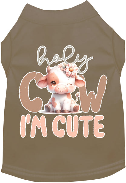 Adorable Cat or Dog Shirt for Pets "Holy Cow, I'm Cute"