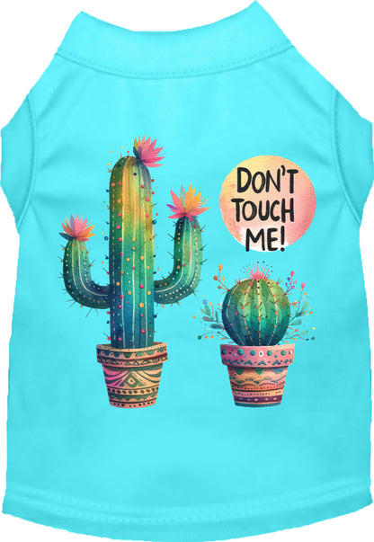 Adorable Cat or Dog Shirt for Pets "Don't Touch Me Cactus"