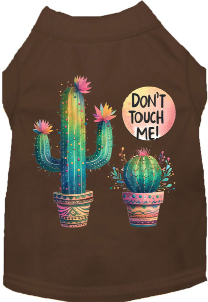 Adorable Cat or Dog Shirt for Pets "Don't Touch Me Cactus"