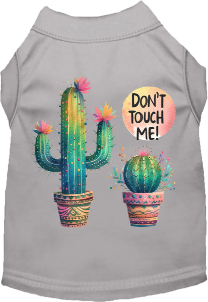 Adorable Cat or Dog Shirt for Pets "Don't Touch Me Cactus"