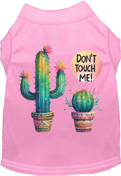 Adorable Cat or Dog Shirt for Pets "Don't Touch Me Cactus"