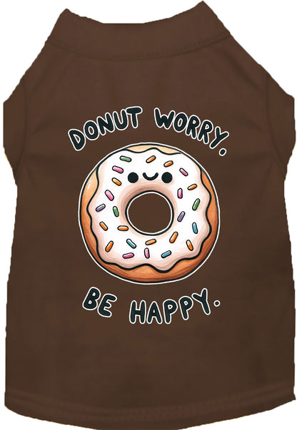 Adorable Cat or Dog Shirt for Pets "Donut Worry, Be Happy"