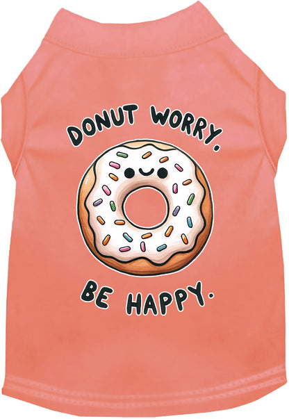 Adorable Cat or Dog Shirt for Pets "Donut Worry, Be Happy"