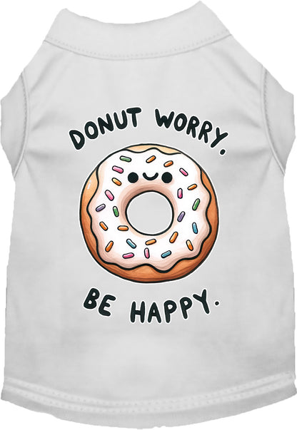 Adorable Cat or Dog Shirt for Pets "Donut Worry, Be Happy"