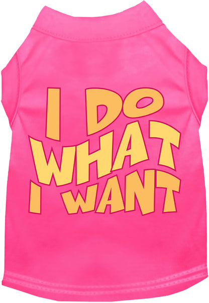 Adorable Cat or Dog Shirt for Pets "I Do What I Want"