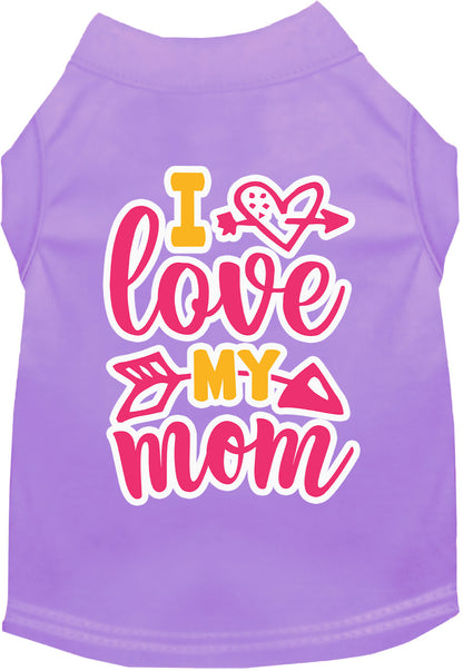 Adorable Cat or Dog Shirt for Pets "Pink I Love My Mom"