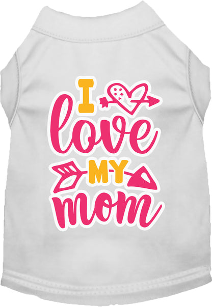 Adorable Cat or Dog Shirt for Pets "Pink I Love My Mom"