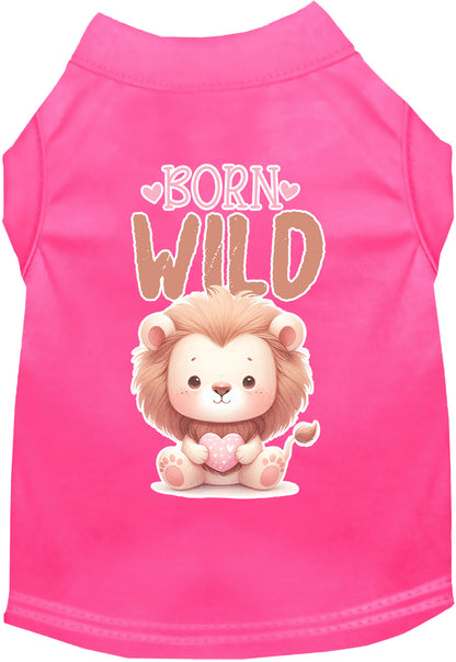 Adorable Cat or Dog Shirt for Pets "Born Wild"