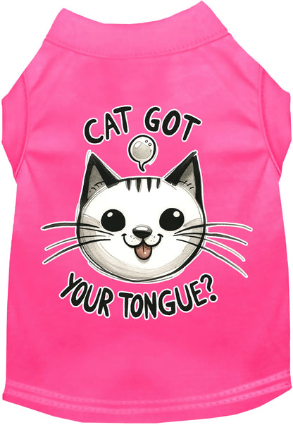 Adorable Cat or Dog Shirt for Pets "Cat Got Your Tongue"