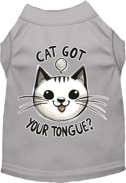 Adorable Cat or Dog Shirt for Pets "Cat Got Your Tongue"