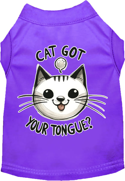 Adorable Cat or Dog Shirt for Pets "Cat Got Your Tongue"