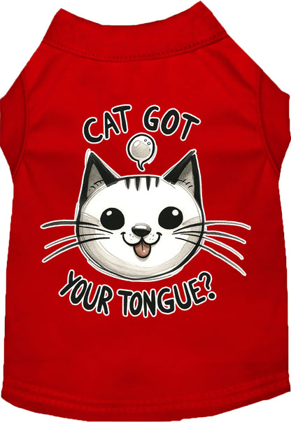 Adorable Cat or Dog Shirt for Pets "Cat Got Your Tongue"