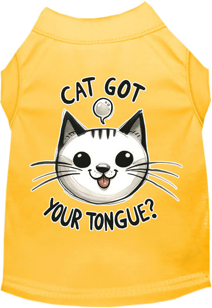 Adorable Cat or Dog Shirt for Pets "Cat Got Your Tongue"