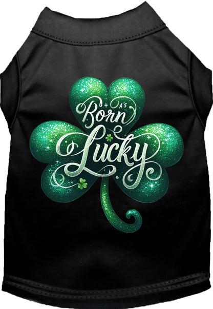 Adorable Cat or Dog Shirt for Pets "A's Born Lucky"