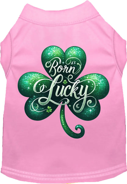 Adorable Cat or Dog Shirt for Pets "A's Born Lucky"