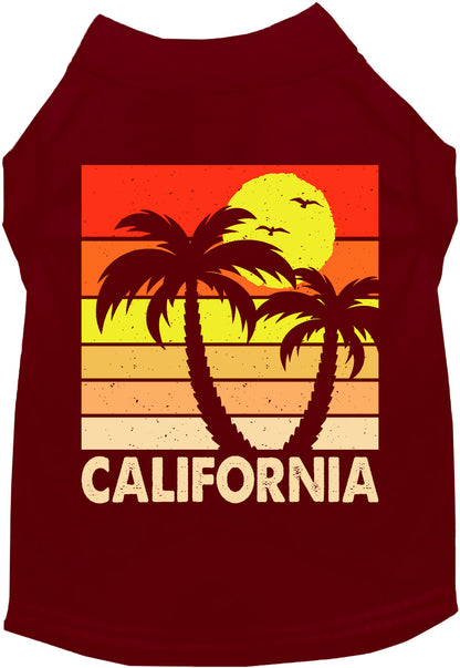 Vintage Style Cat or Dog Shirt for Pets "California Retro Palms"