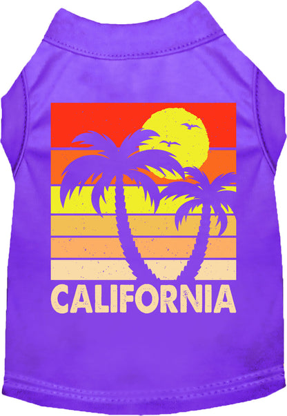 Vintage Style Cat or Dog Shirt for Pets "California Retro Palms"