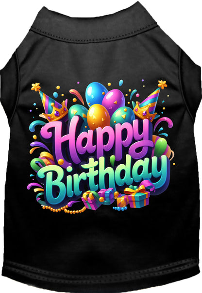 Party Cat or Dog Shirt for Pets "Happy Birthday"