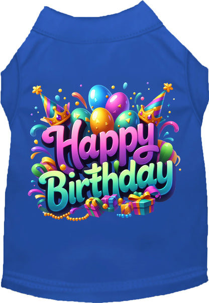 Party Cat or Dog Shirt for Pets "Happy Birthday"