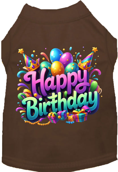 Party Cat or Dog Shirt for Pets "Happy Birthday"