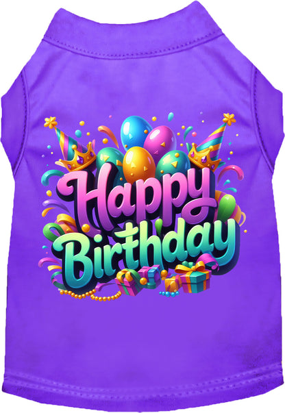 Party Cat or Dog Shirt for Pets "Happy Birthday"