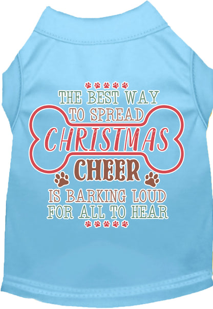 Cute Christmas Cat or Dog Shirt for Pets "Christmas Cheer by Barking Loud"