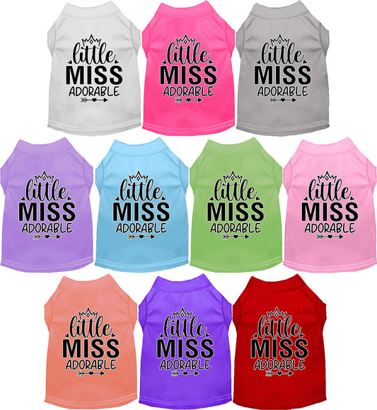Adorable Cat or Dog Shirt for Pets "Little Miss Adorable"