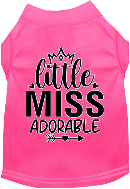 Adorable Cat or Dog Shirt for Pets "Little Miss Adorable"