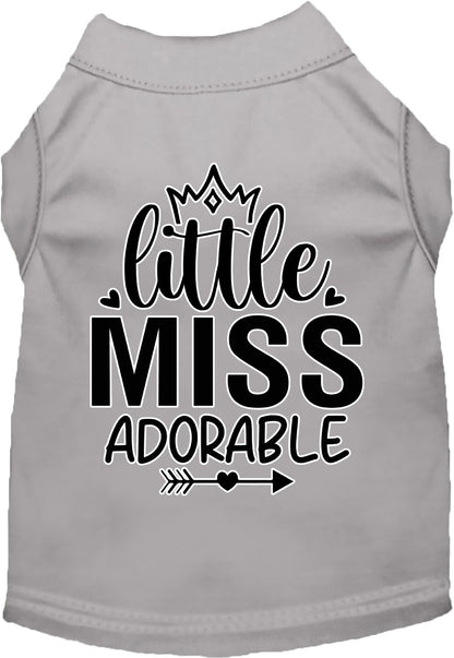 Adorable Cat or Dog Shirt for Pets "Little Miss Adorable"