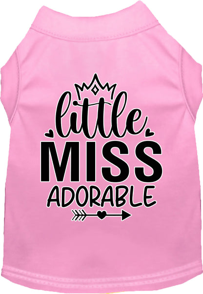 Adorable Cat or Dog Shirt for Pets "Little Miss Adorable"