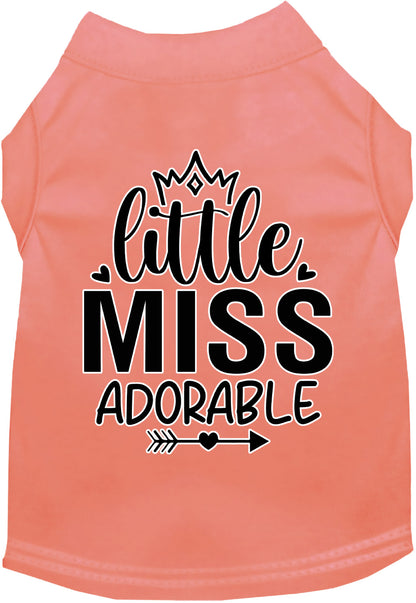 Adorable Cat or Dog Shirt for Pets "Little Miss Adorable"