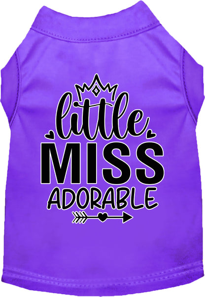 Adorable Cat or Dog Shirt for Pets "Little Miss Adorable"