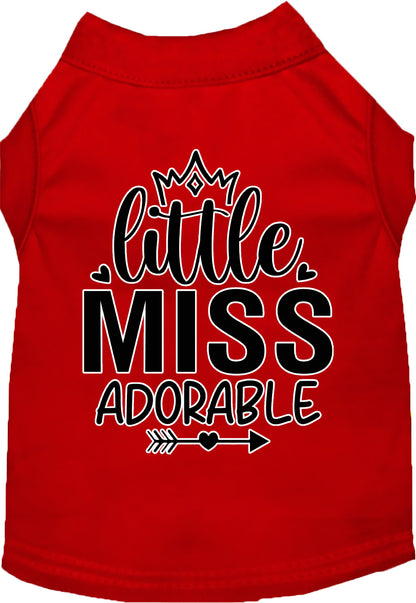 Adorable Cat or Dog Shirt for Pets "Little Miss Adorable"