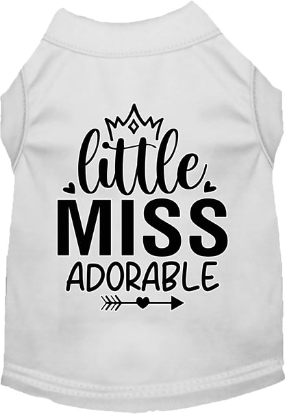 Adorable Cat or Dog Shirt for Pets "Little Miss Adorable"