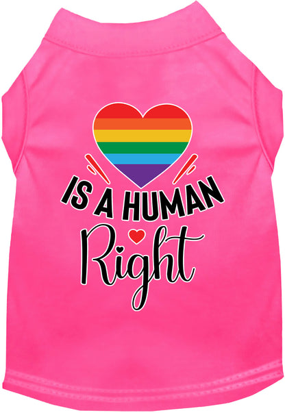 Pride Cat or Dog Shirt for Pets "Love is a Human Right"